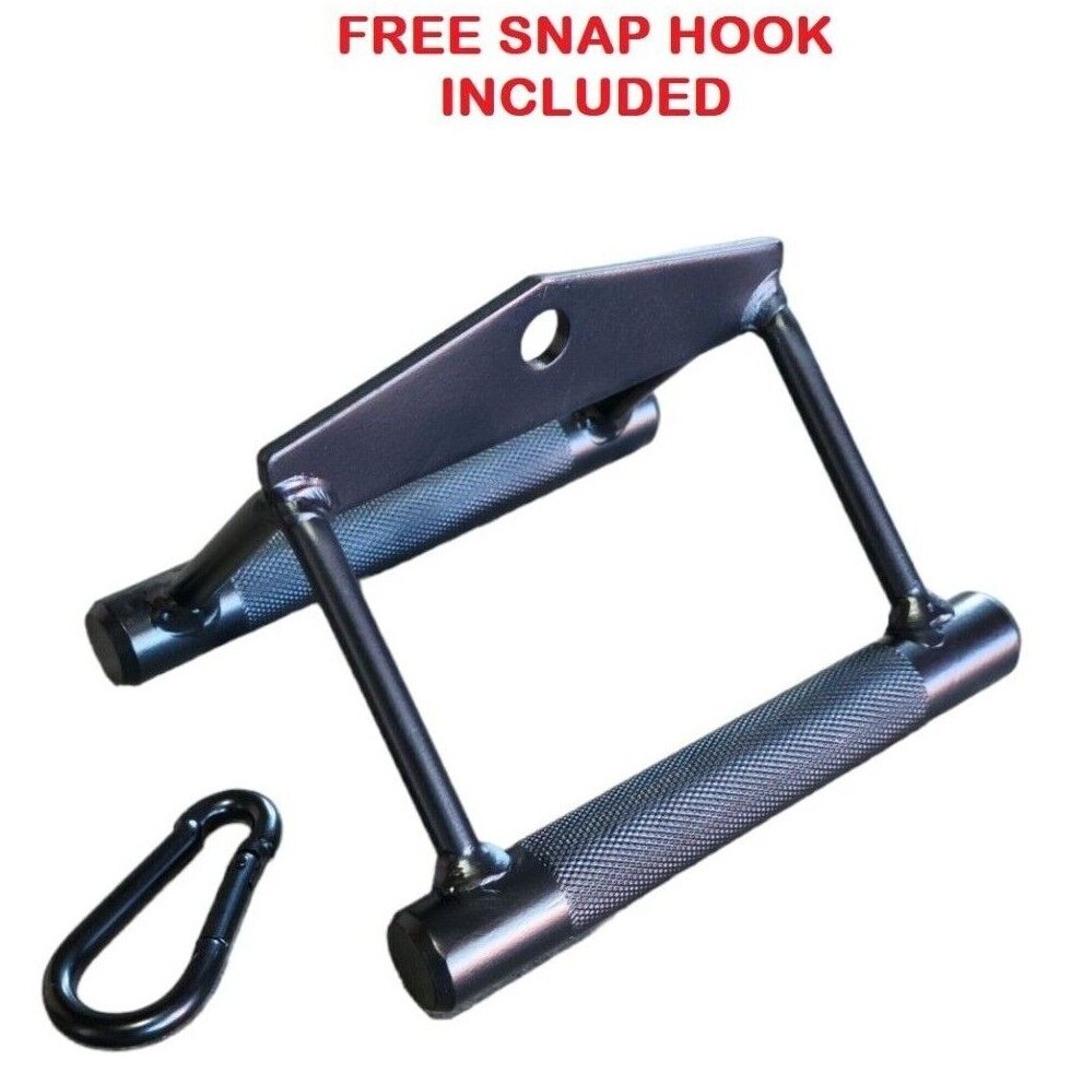 V Bar Machine Cable Attachment For Seated Rows Handles Gym Exercise Pull Downs