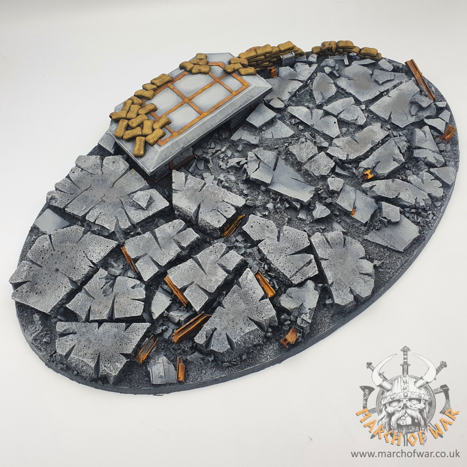 350x280mm resin Urban Rubble base, war bringer, warlord titan, diorama