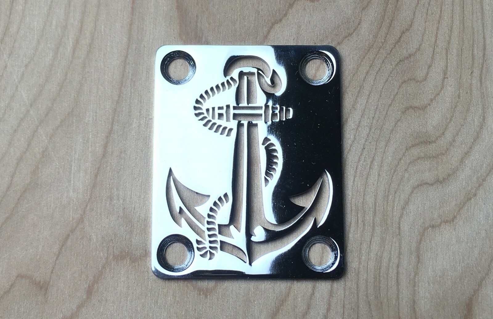 ANCHOR Neck Plate for your Guitar or Bass - Chrome