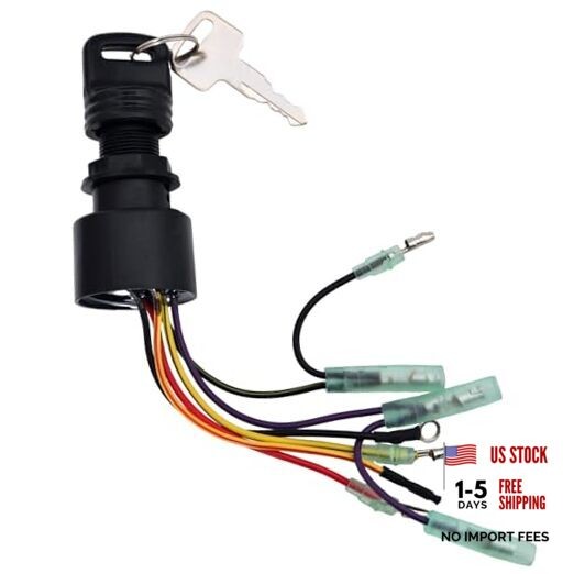 Boat Ignition Switch with Key for Mercury Mariner Outboard Motor Control Box