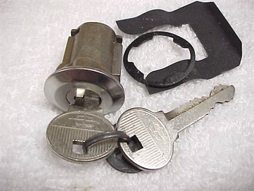 NOS 66 67 Lincoln Continental Convertible Top Switch Control Lock Cylinder & Key