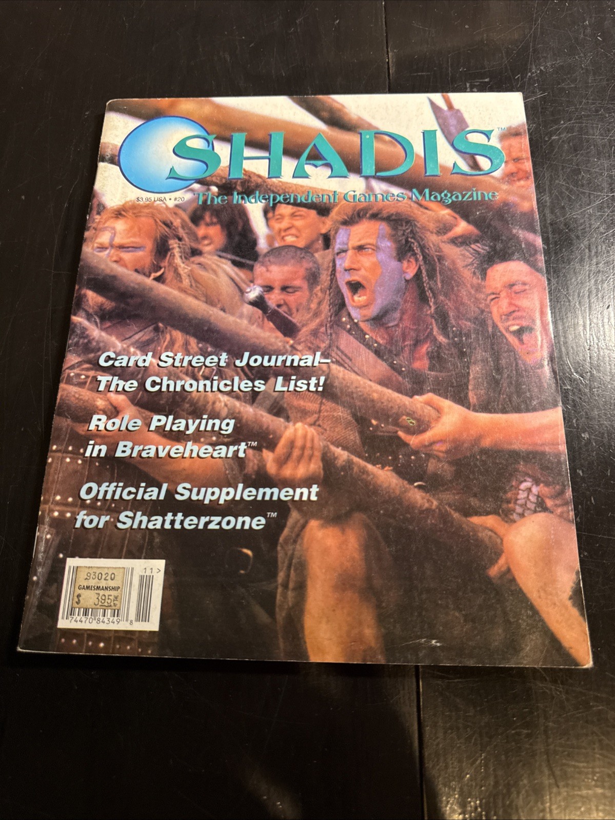 AEG Shadis Mag  #20 "Roleplaying in Braveheart, Shadowrun - Chinese Herm Mag VG