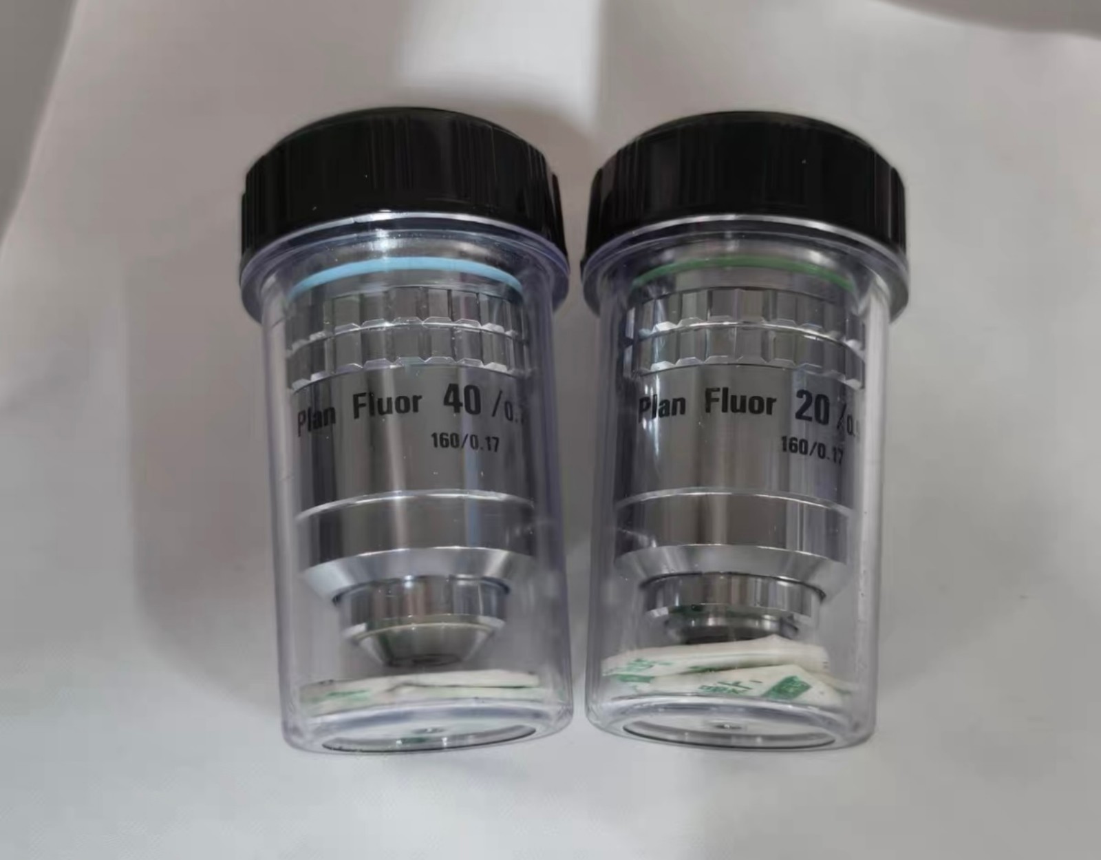 Nikon Plan Fluor 20× 40× 160/0.17 A pair of microscope objectives