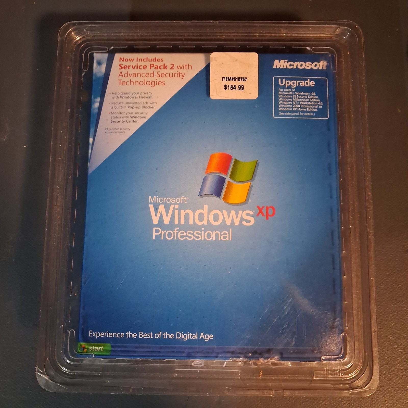 Microsoft Windows XP Professional Upgrade w/SP2 MS WIN PRO SEALED RETAIL BOX