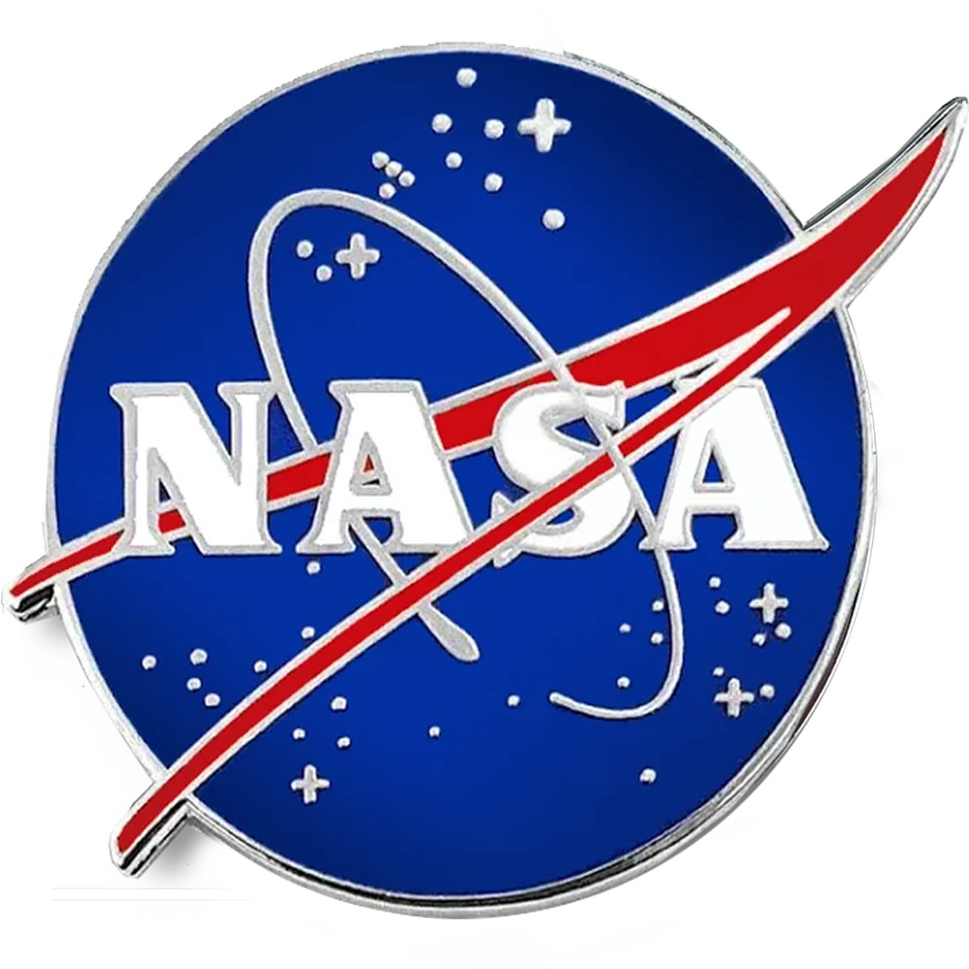 CC-008 NASA Pin with dual pin posts and deluxe pin clasps