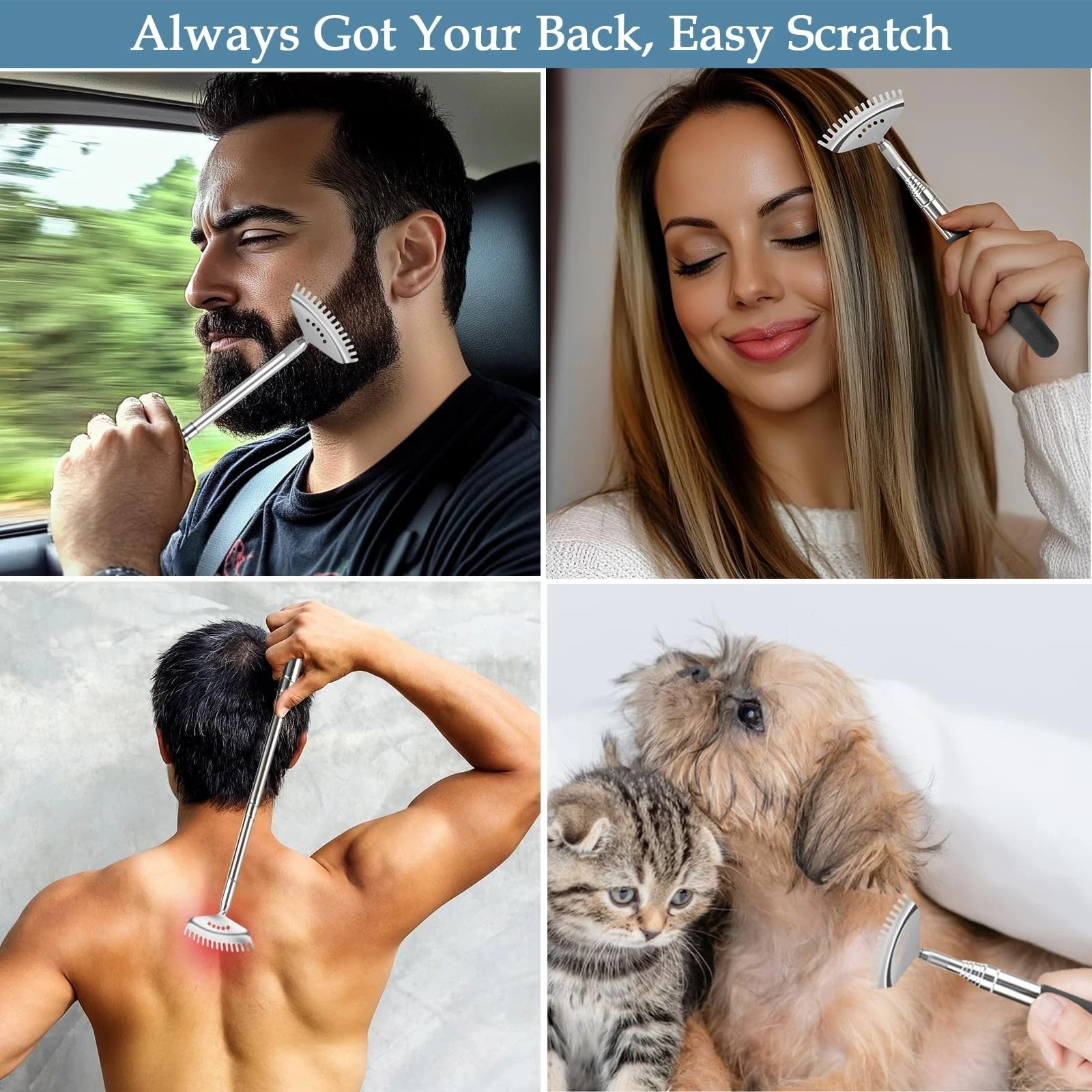 Oversized Extendable Back Scratcher – 2 Pack for Adults