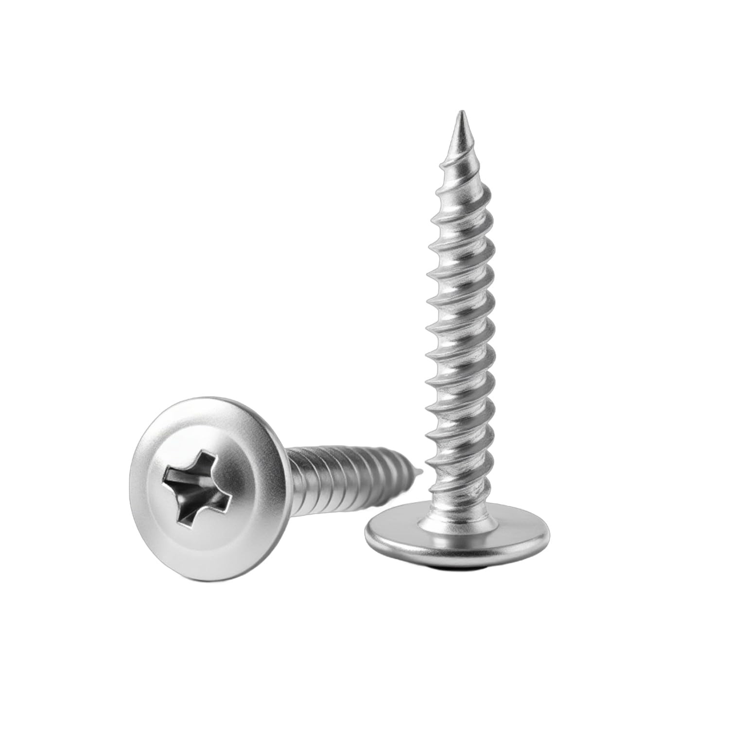 100 PCS #8x1 Inch Truss Head Wood Screws Metal SelfTapping 410 Stainless