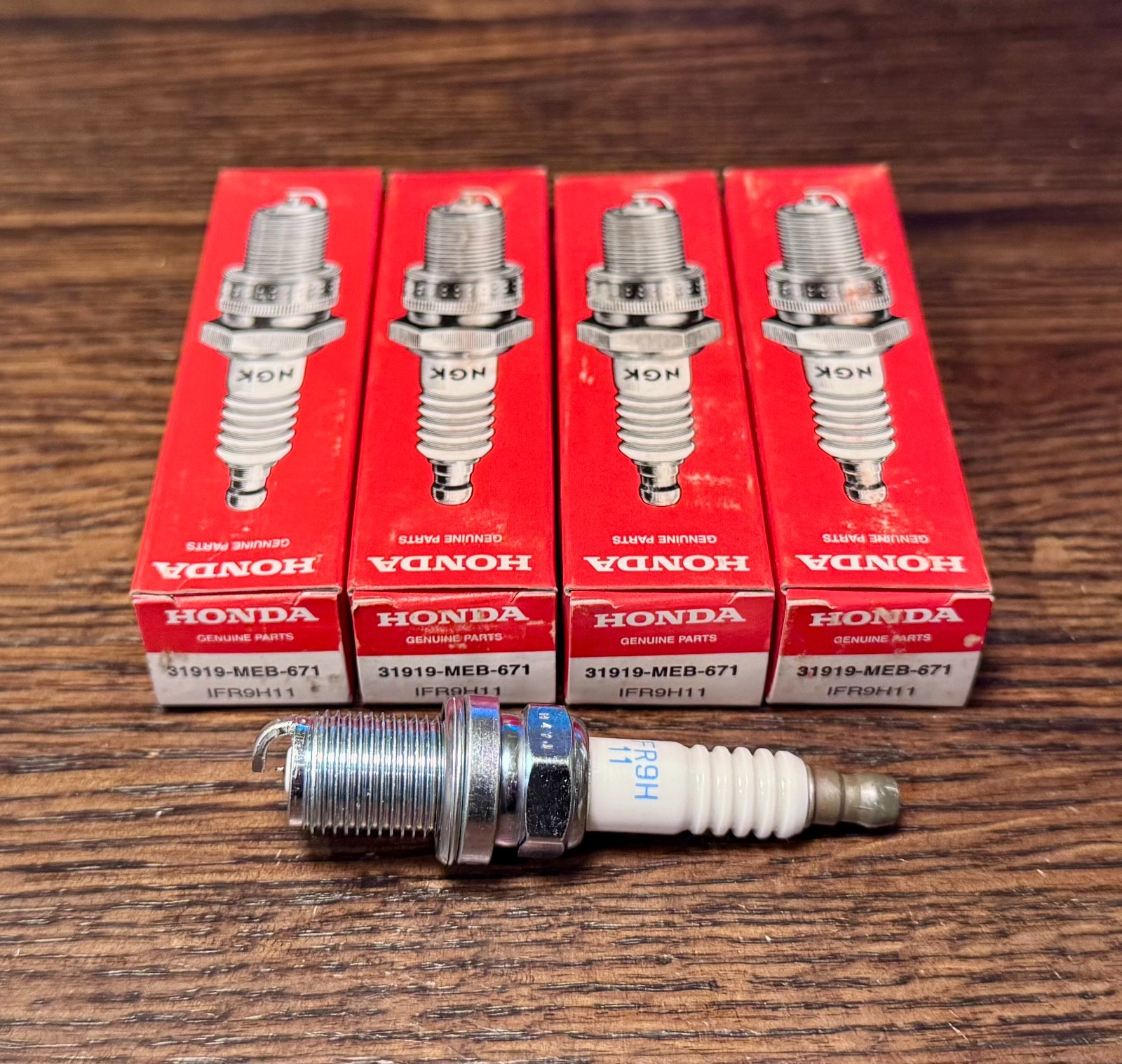 NGK 6588 IFR9H11 Laser  Iridium31919-MEB-671 Honda Spark Plug Set (4 Pack)