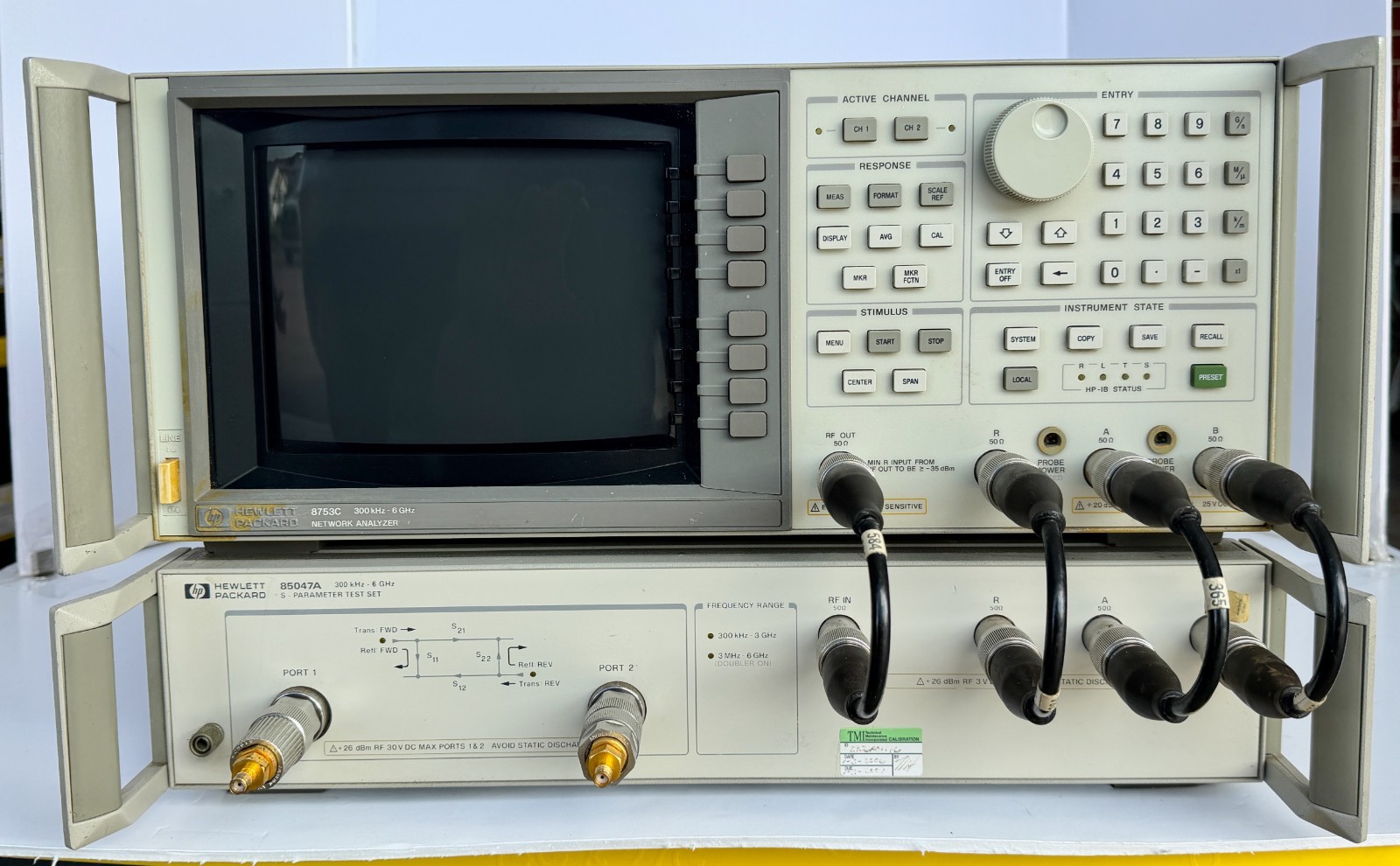 HP 8753C Vector Network Analyzer w/ HP 85047A S-Parameter Test Set 6GHz