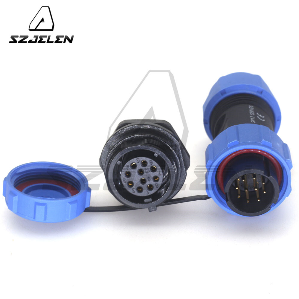 SP17 10Pin IP67 Waterproof Plug,Electrical Cable Wire Connector Plug Socket