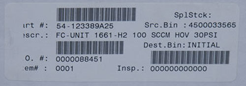 NEW Celerity/Unit UFC-1661 H2 100sccm Mass Flow Controller, ASM PN: 54-123389A25
