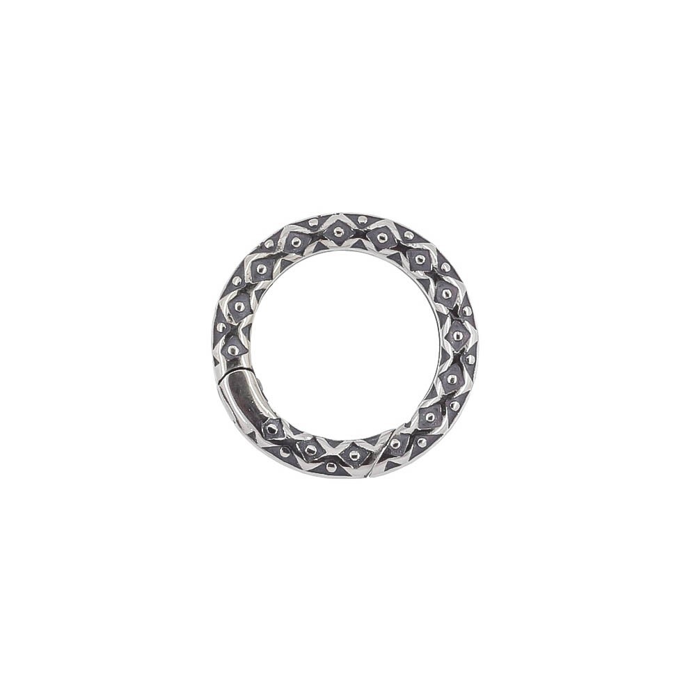Sterling Silver Self Closing Round Shortener Enhancer Link Clasp #51445