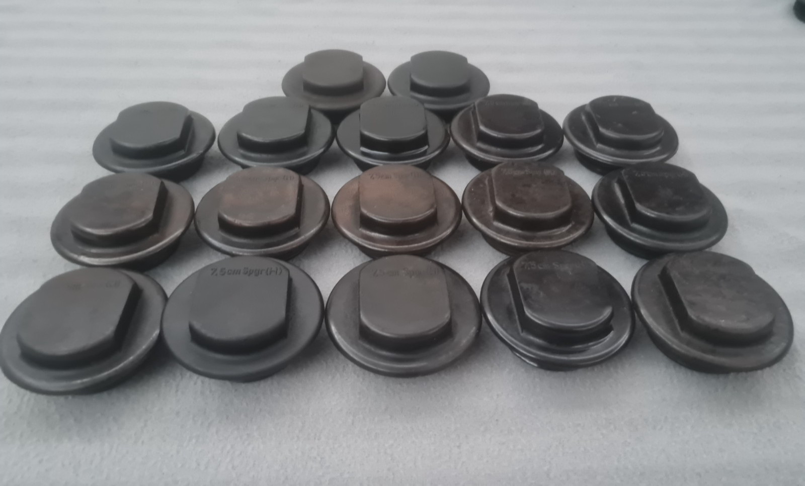 WW2 German Wehrmacht Bakelite Artillery Transit Caps For 7.5cm Spgr(H) Shells