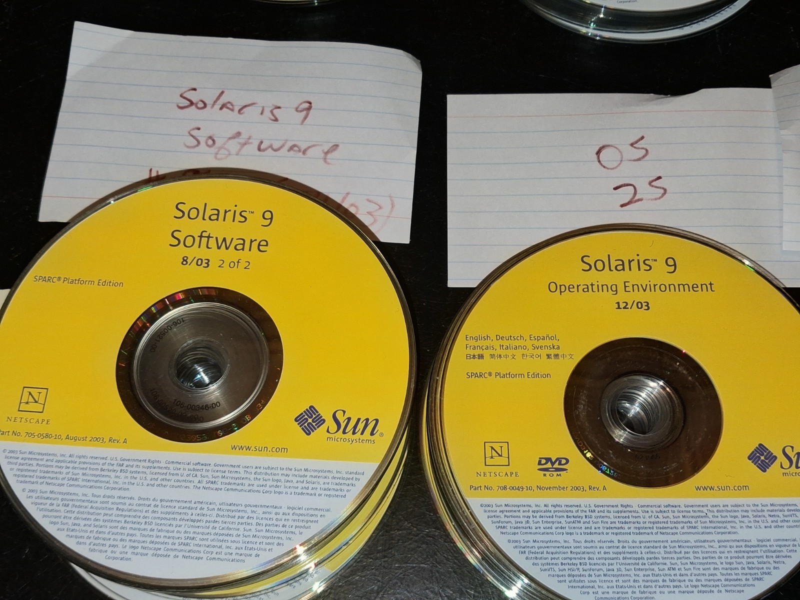 SUN Microsystems SOLARIS 9 -BOTH X86 & SPARC Platform Ed. 176 DISCS bundle Lot