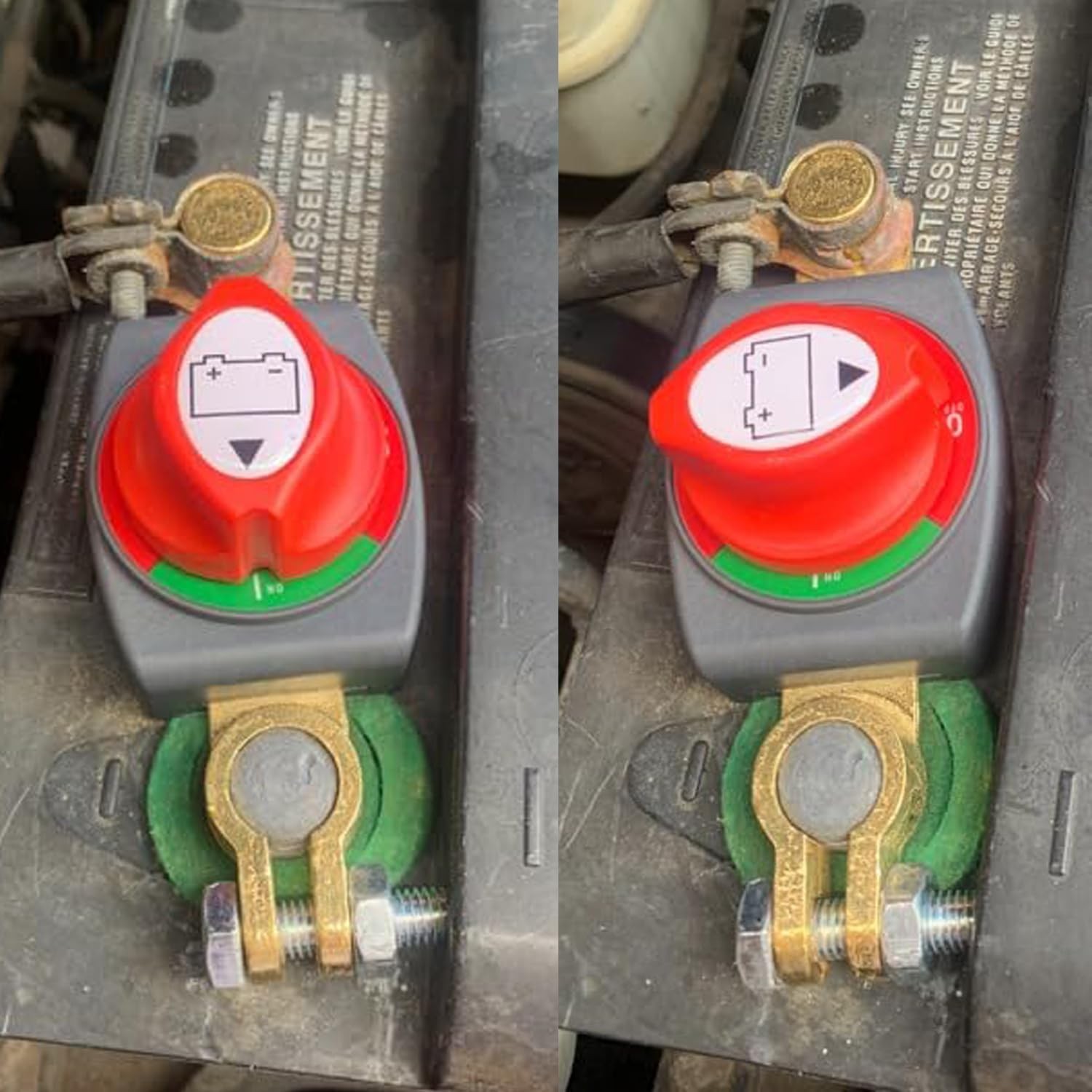 Ampper Top Post Battery Disconnect Switch 12V - 48V, Marine Post, Direct