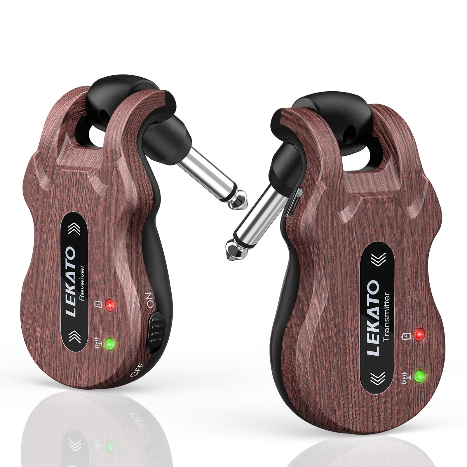 LEKATO Wireless Guitar Transmitter Receiver System 5.8GHz No-interference 100ft
