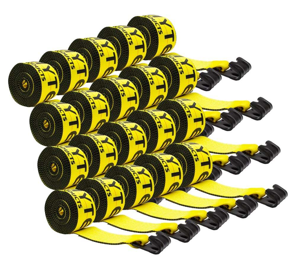 (20 Pack) 4" x 30' Winch Straps w/ Flat Hook eXtreme, 6,670 Lbs WLL