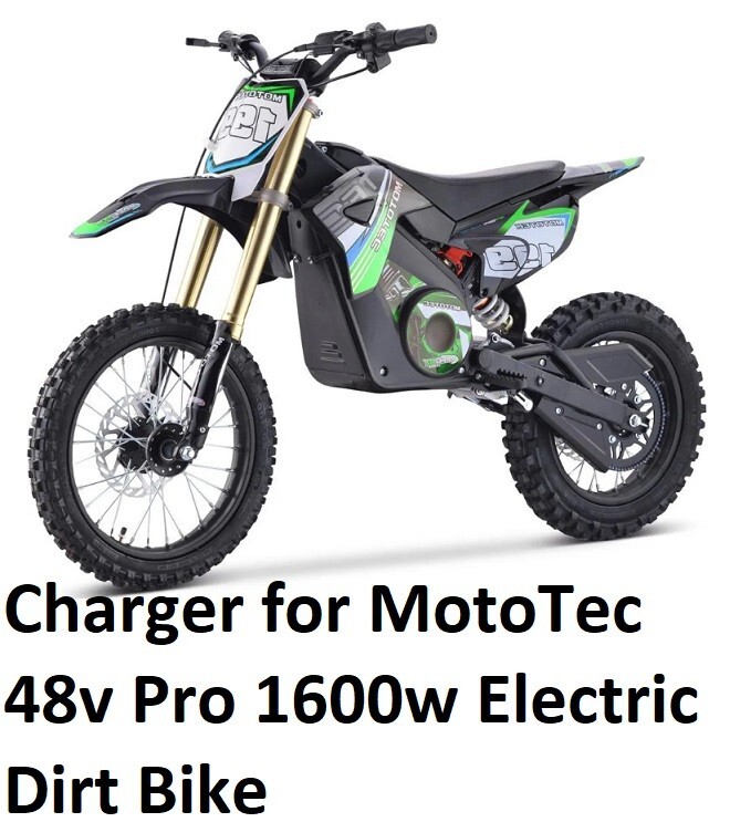 🔥 battery fast Charger for MotoTec 48v Pro 1600w Electric Dirt Bike HKT 3A