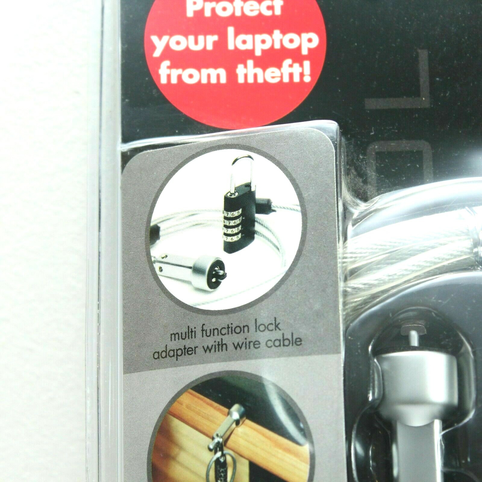 New Protocol Secure Laptop Cable Selectable Combination Lock Anti-Theft