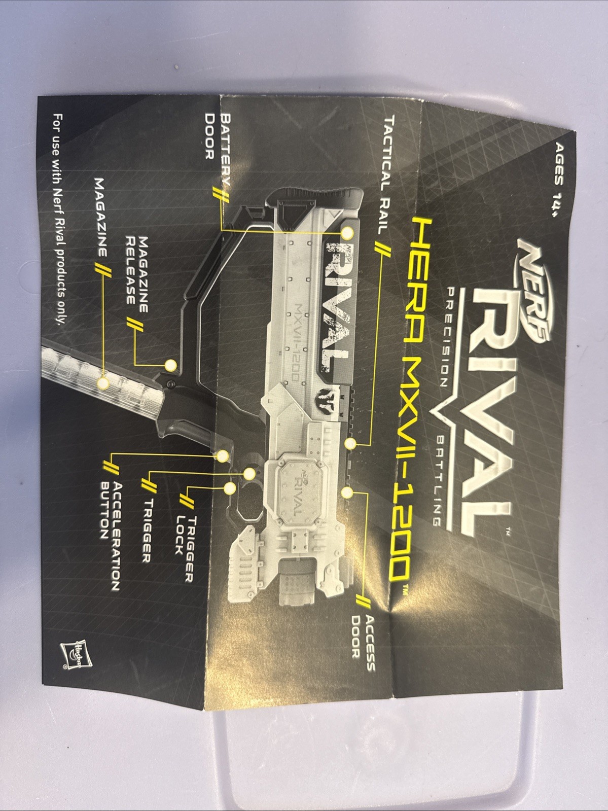NERF Rival C1698 Phantom Corps Hera Mxvii 1200 Blaster With Original Packaging