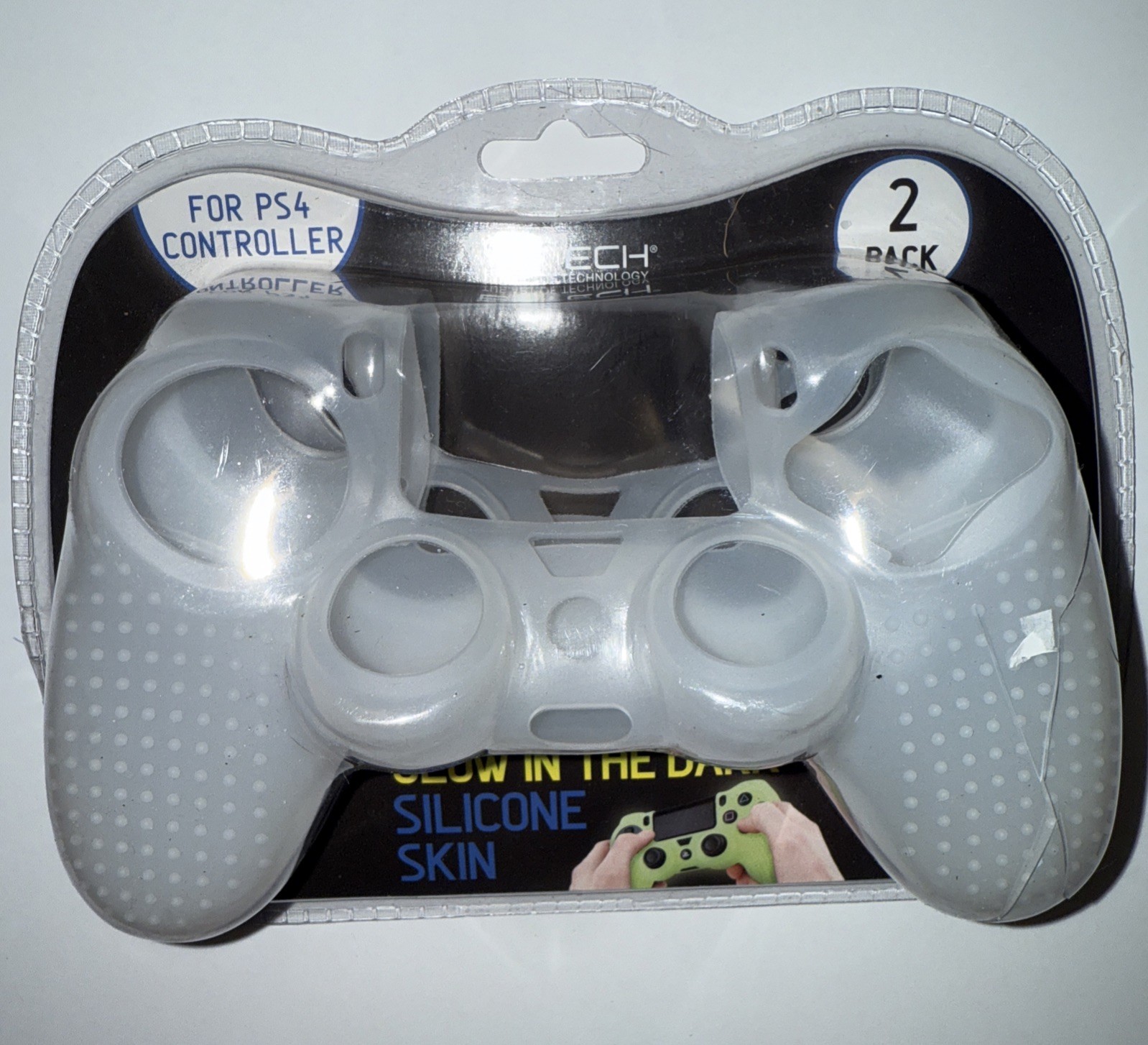 Bytech 2 Pack Glow In The Dark Silicone Skins For Ps4 Controller ~ NEW