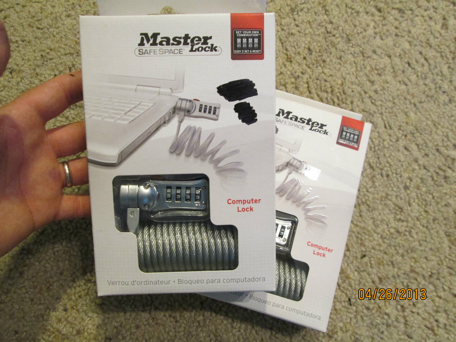 MASTER LOCK Safe Space COMPUTER LOCK security on the Go brand new SEALED FACTORY