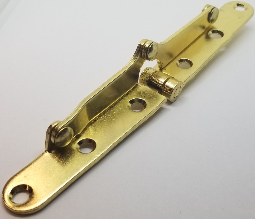 BRIGHT BRASS Steel DROP FRONT DRAWER STAY Hinge chest trunk desk steamer vintage
