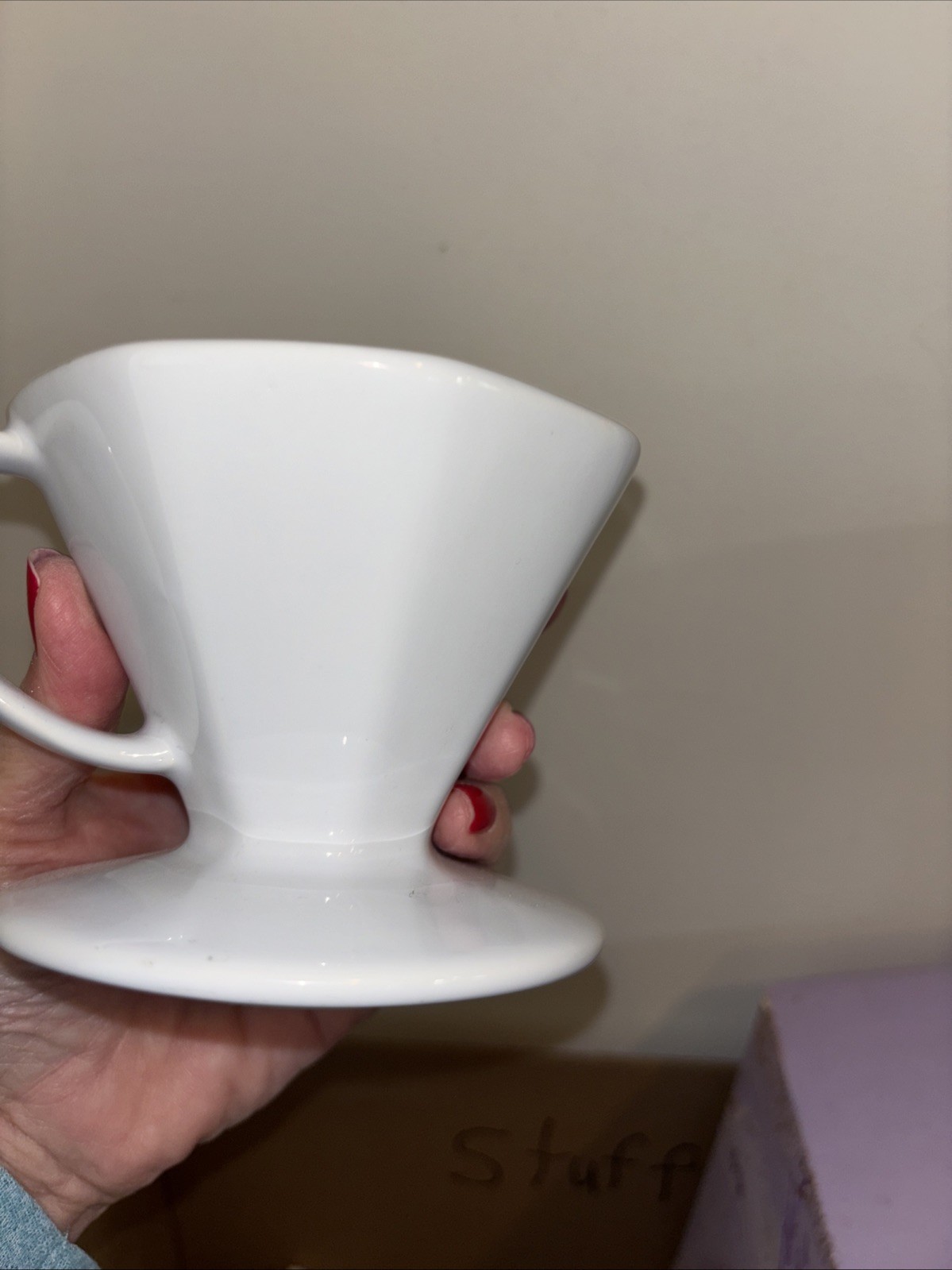 Bialetti White Ceramic Coffee Pourover Dripper