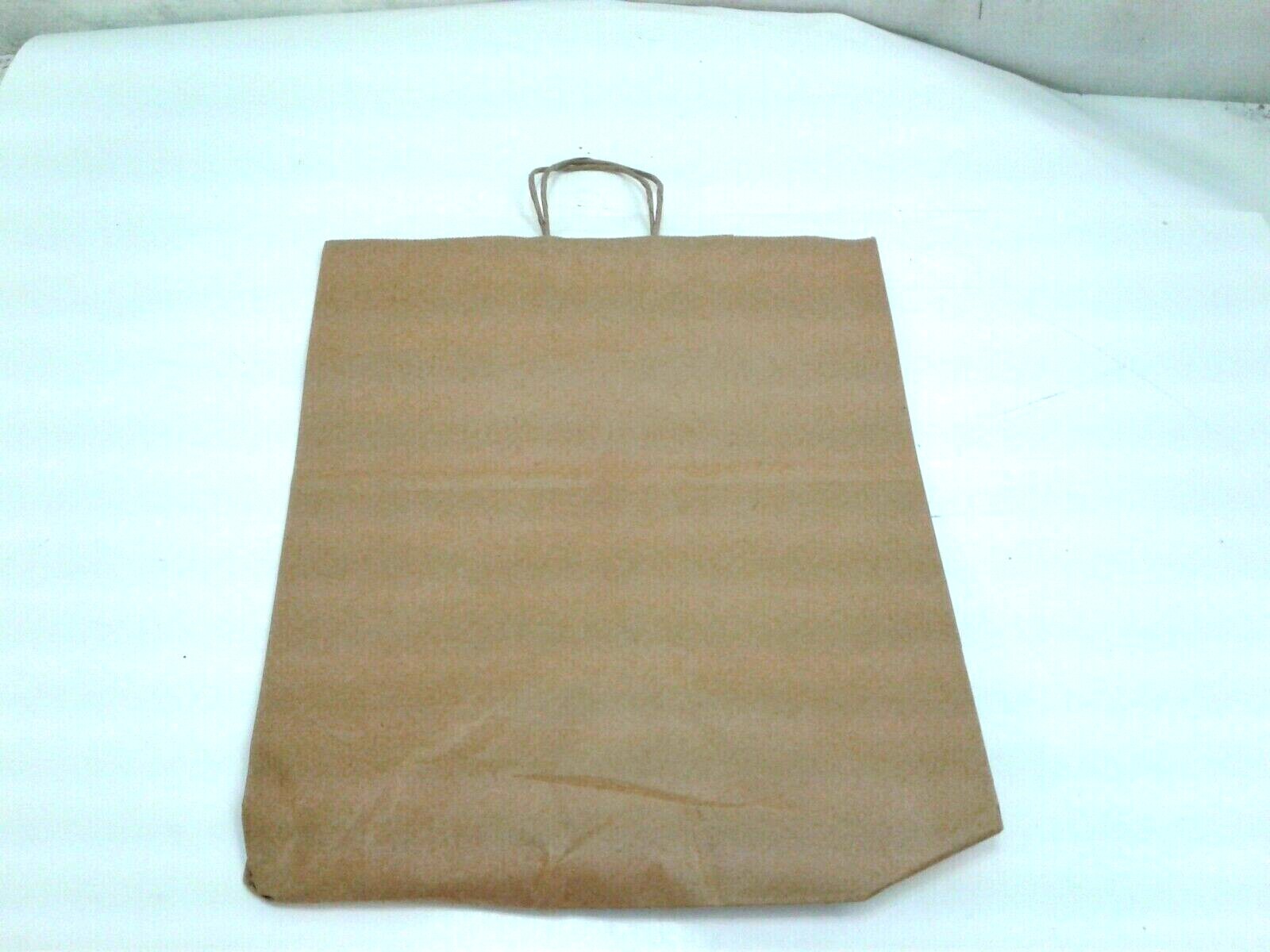 WO RO00559906 Kraft #70 Large Shopping Bags W/ Handles 16"x11"x18.25" Box Of 200
