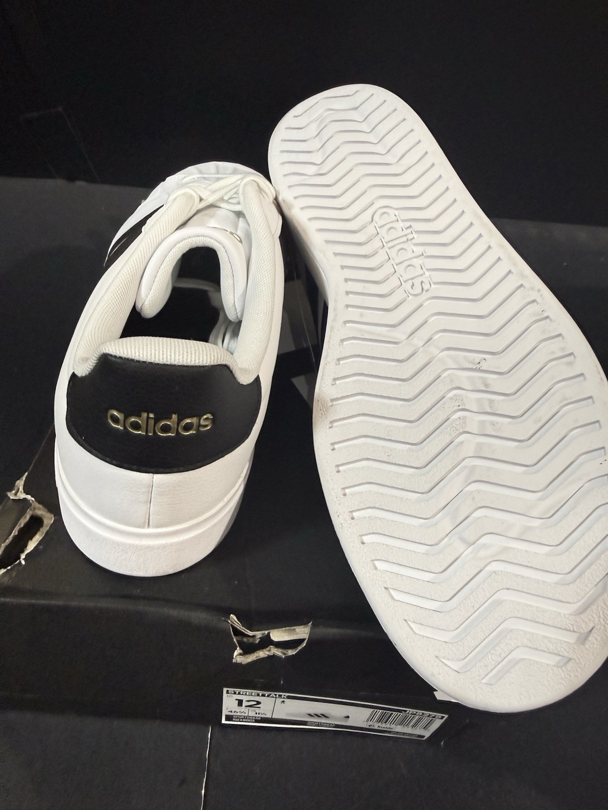 New Adidas Streettalk Men's White/ Black Sneakers JP8275 US. Size 12