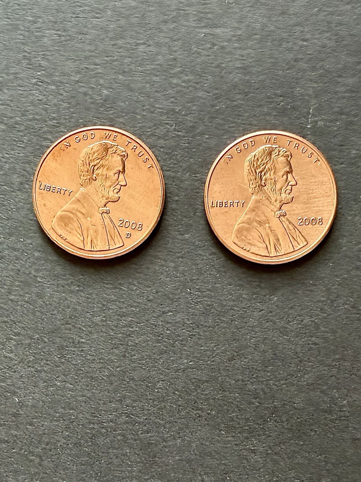 2008 P D Lincoln Cent BU 2 Coin Set - from mint rolls *Actual Coins Pictured*