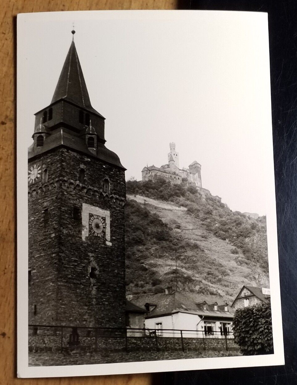 Braubach Tower with Clock Marksburg 5 August 1960/Photo