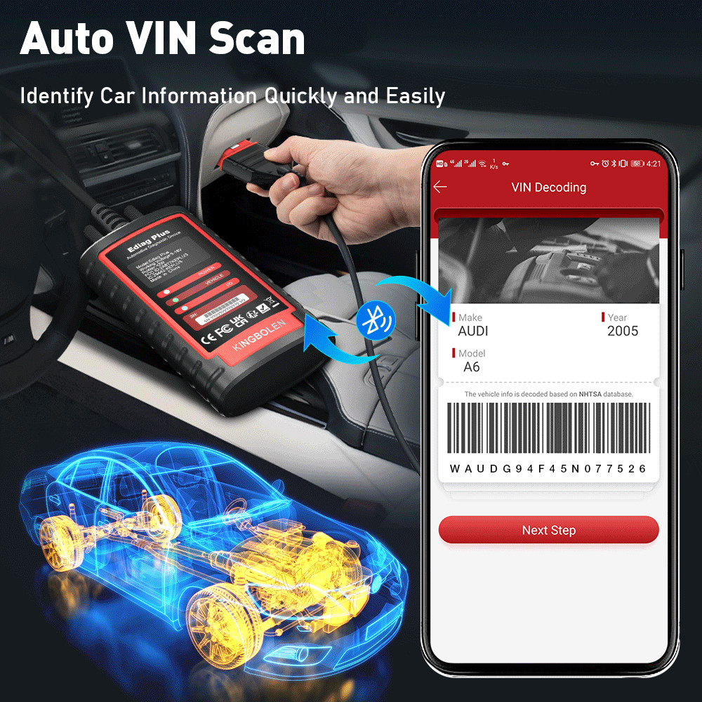 Ediag Plus Car OBD2 Scanner Diagnostic Tool ECU Coding CAN-FD Full Software Free