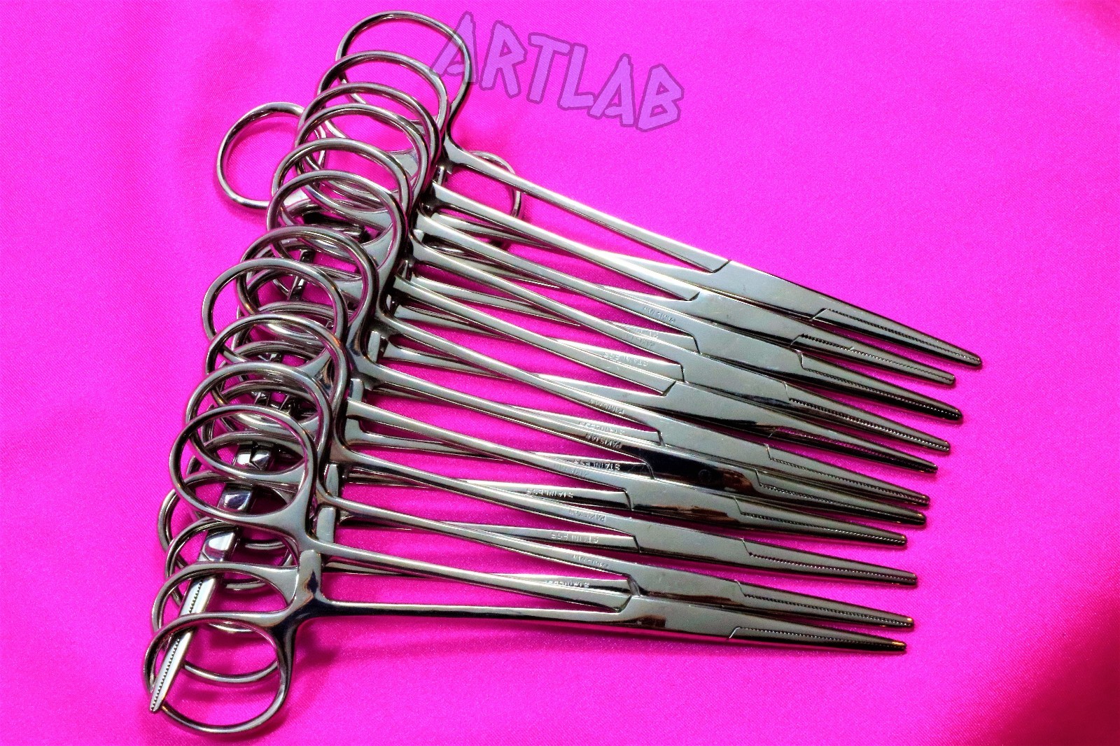 12 PC MOSQUITO HEMOSTAT FORCEPS 5" STRAIGHT STAINLESS STEEL SURGICAL MEDICAL