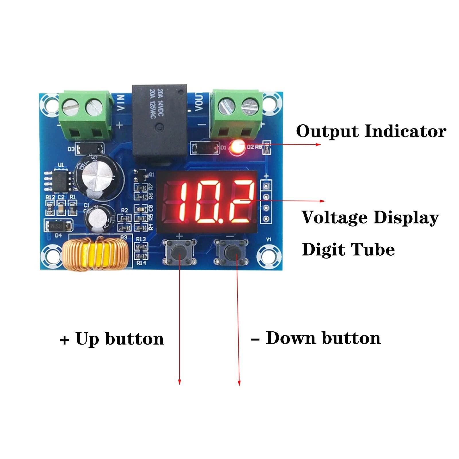 2* DC12V-36V Battery Low Voltage Cut Off On Switch Controller Protection Module