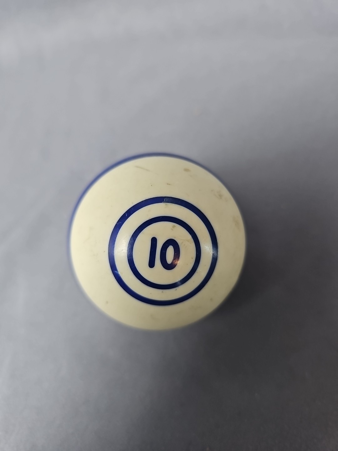 Vintage Pool Billiard Ball #10 Double Rings Circles 2.25 Inch