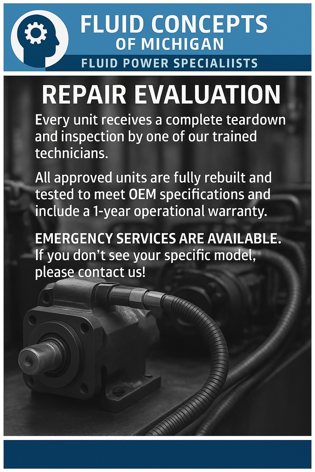 VICKERS PVB5FLSY21CM11 / PVB5-FLSY-21-CM-11 ( REPAIR EVALUATION ONLY )