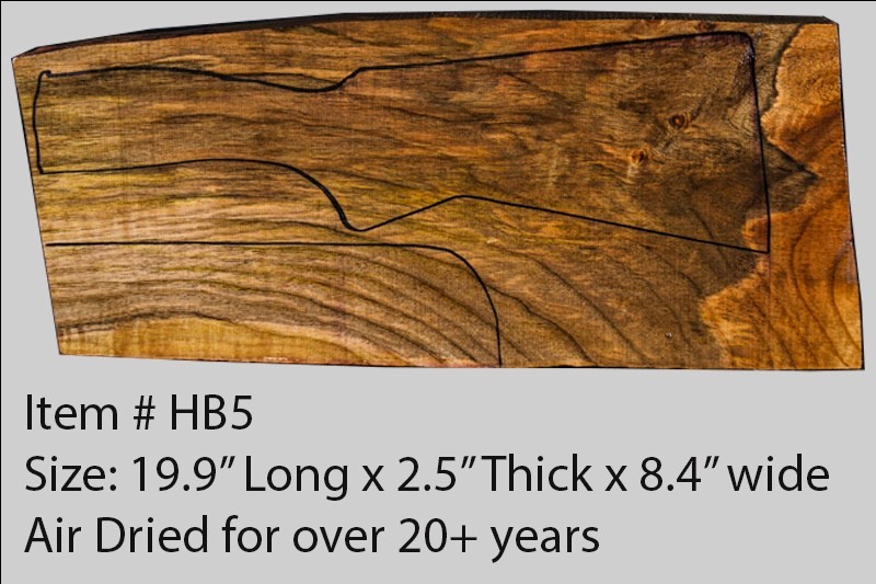 Turkish walnut gun stock blank for shotguns hb5