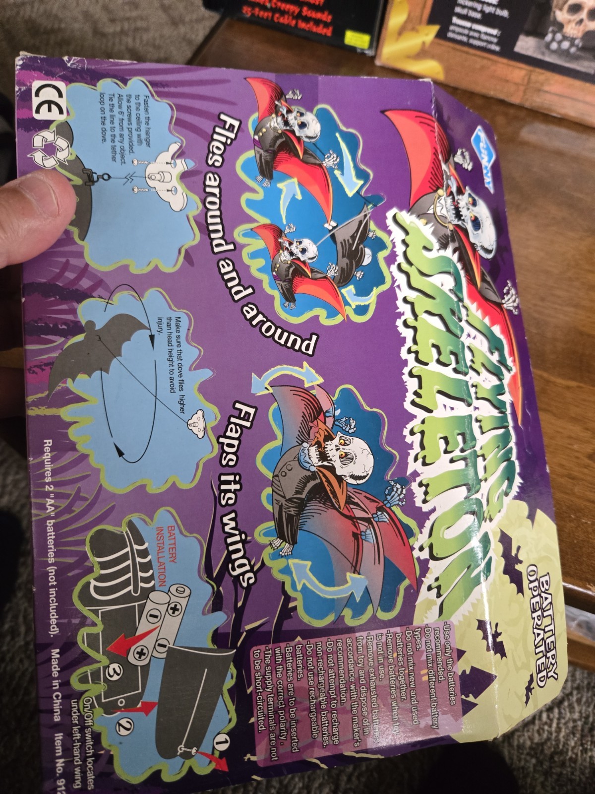 Battery Operated Flying Skeleton