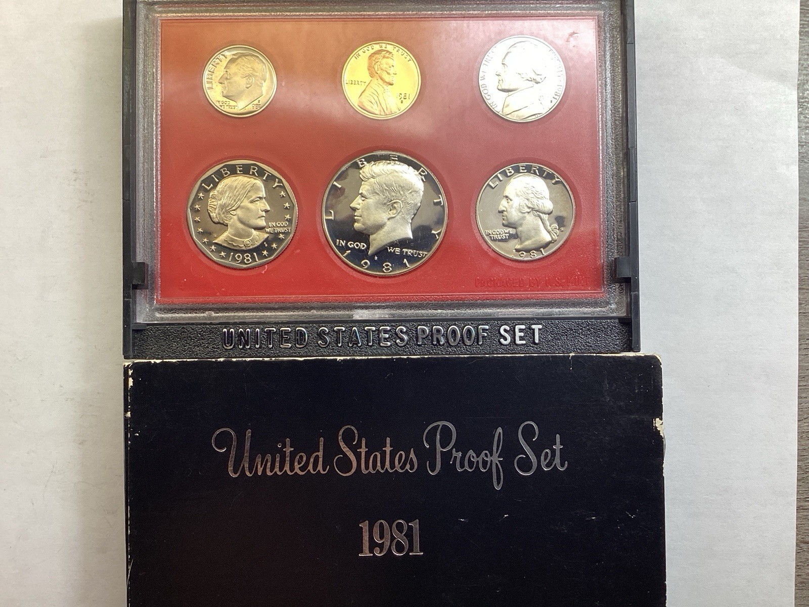 1981 S Proof Set Type 2 All 6 Coins Clear “S” 010126 02ae
