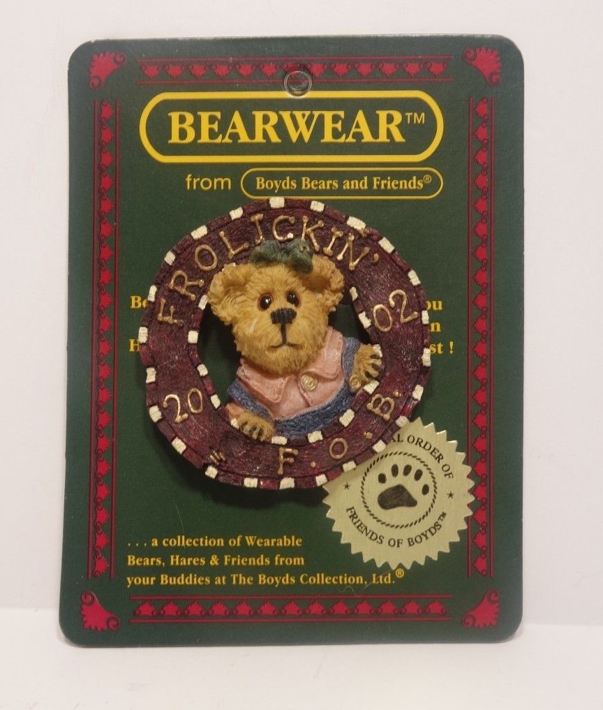 Vintage 2002 Boyds Bears BearWear Molly B Bernweather Pin #02002-11 New Card FOB
