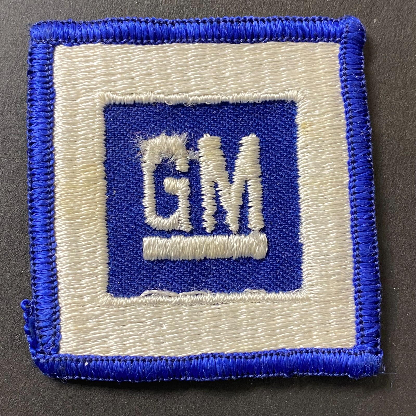 GM Embroidered Patch Auto c1970's-80's 2" x 2" Vintage NOS VGC