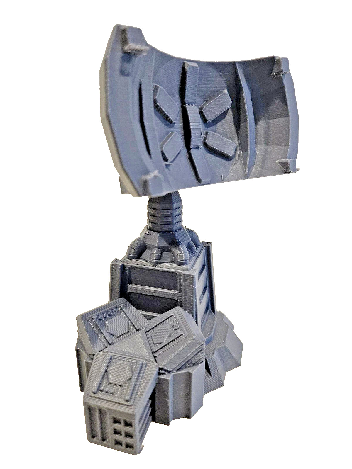 3D Printed Communication Tower Star Wars Legion Terrain Grey PLA Plastic