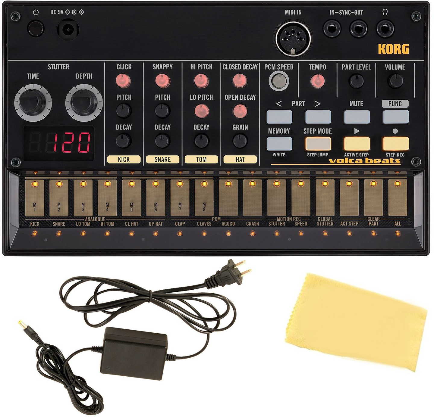Korg Volca Beats Analogue Drum Machine w/ Power Supply