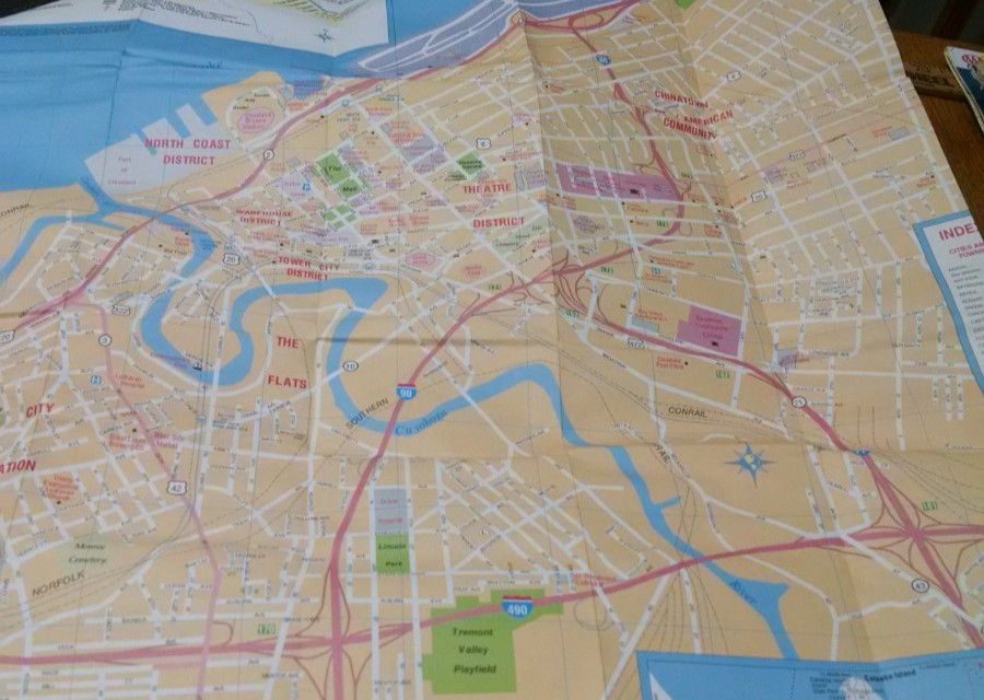 2002-2003 AAA Northeastern Ohio Transportation Travel Road Map- AAA