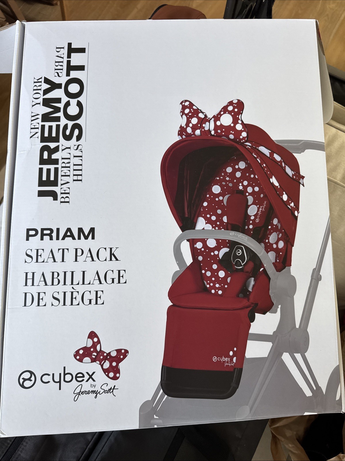 Cybex Priam Seat Pack Jeremy Scott Petticoat Red Cover Bow