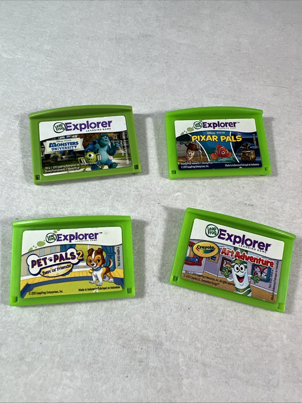 4 Leap Frog LeapPad Explorer Learning Game lot  LeapPad 2 / 3 Disney