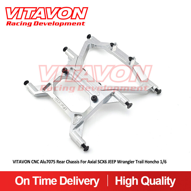 Vitavon CNC Alu7075 Rear Chassis For Axial SCX6 Jeep Wrangler Trail Honcho 1/6