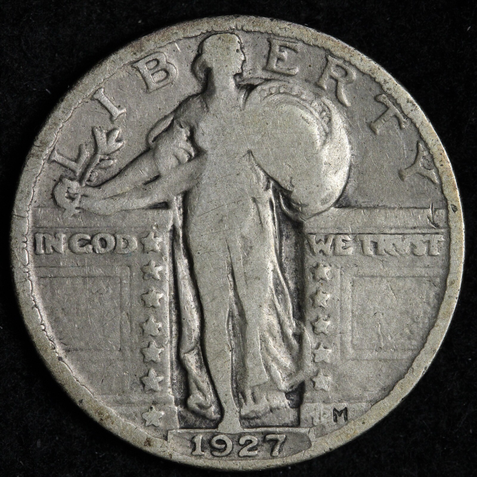 1927 Standing Liberty Silver Quarter VF E254 JRCW