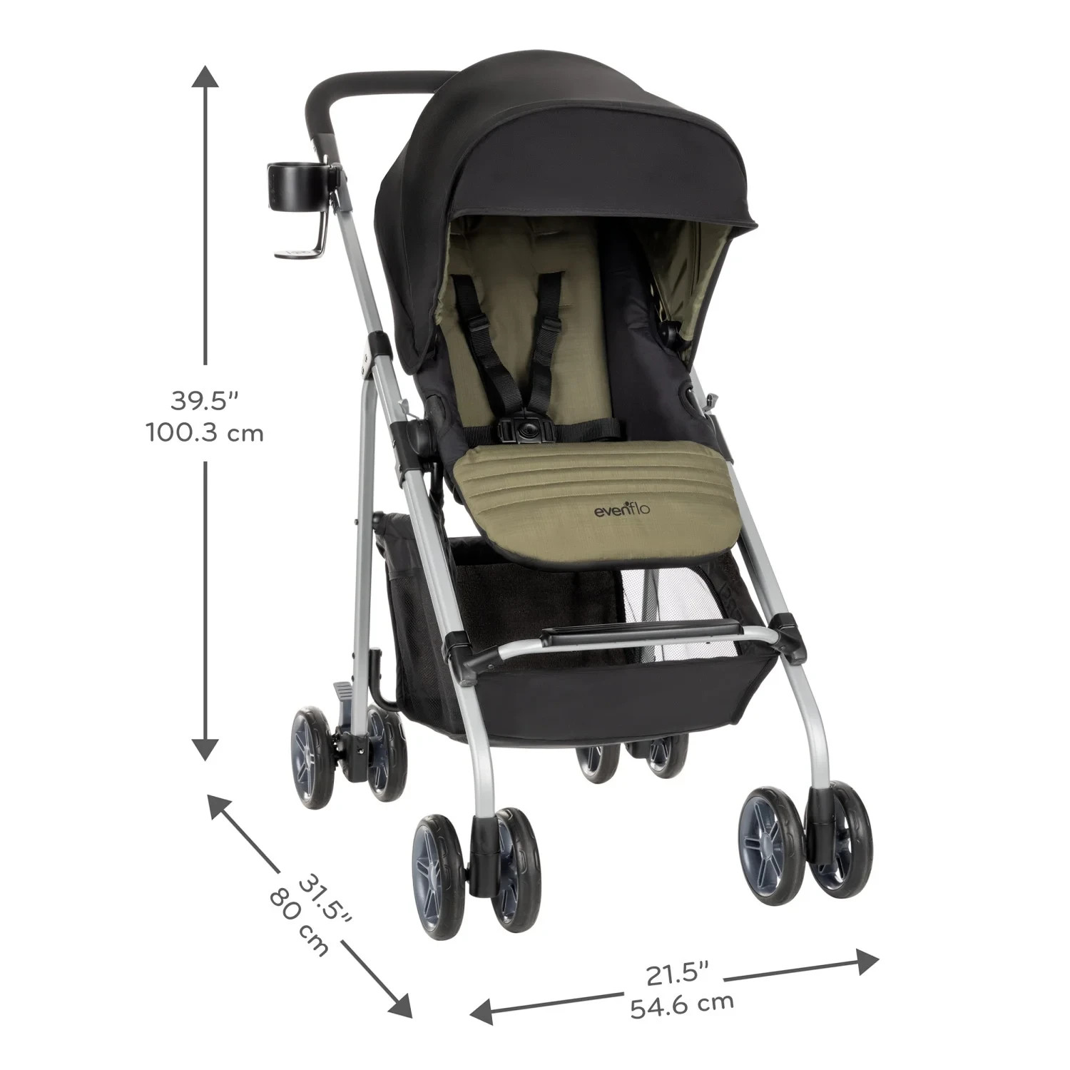 Lightweight Reversible Stroller Modular Travel System One-Handed Fold Storage US